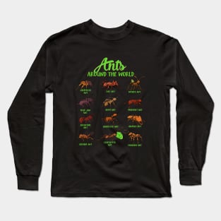 Ants around the world - ant species Long Sleeve T-Shirt